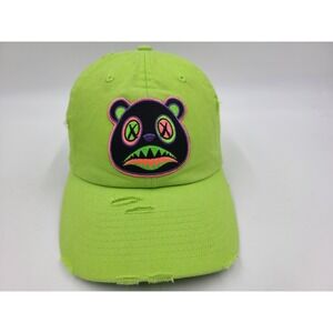 Baws Crazy Bear KB Ethos Distressed Strapback Adjustable Hat Cap Men Women Green